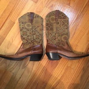 J Jill Vintage Embroidered Leather Cowboy Boots
